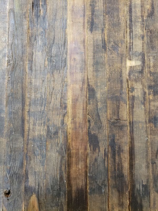 A close up view of a wooden plank.